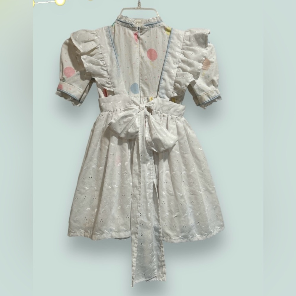 Vintage hand sewn Girls dress with pinafore - Picture 2 of 6